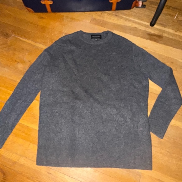 Something Navy Cashmere/Silk Grey sweater - Picture 1 of 5